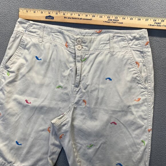 bamboo trader bermuda Beige shorts size 14 Embroidery,Pockets Zipper - Picture 4 of 12